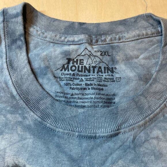 The Mountain Men’s XXL Wolf And Snow Collin Bogle Blue/Gray Tie Dye Shirt 2013 - Picture 4 of 5